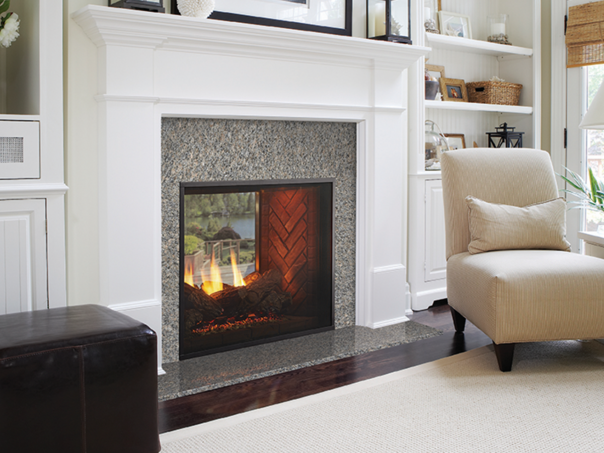 Majestic Fortress 36" Indoor/Outdoor See-Through Gas Fireplace - ODFORTG-36