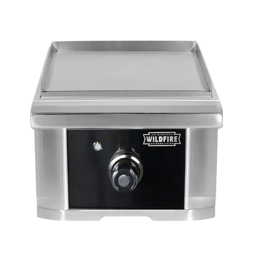 Wildfire Ranch Pro 15" Side Griddle, Black Stainless Steel - WFSDGRD-BSS-NG(LP)