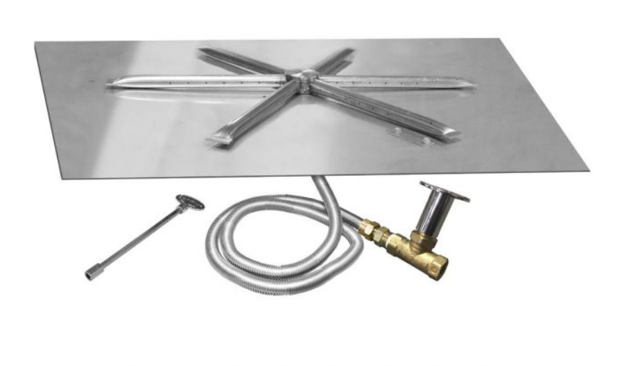 Firegear Stainless Steel Square Flat Burner System, MT Ignition - FPB-25(30, 34, 40, 45)SFBS22MT-N