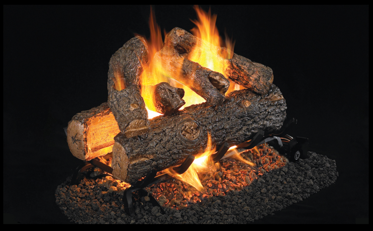 Real Fyre Golden Oak Designer Plus 16" Vented Standard See-Thru Gas Log Set - RDP-2-16