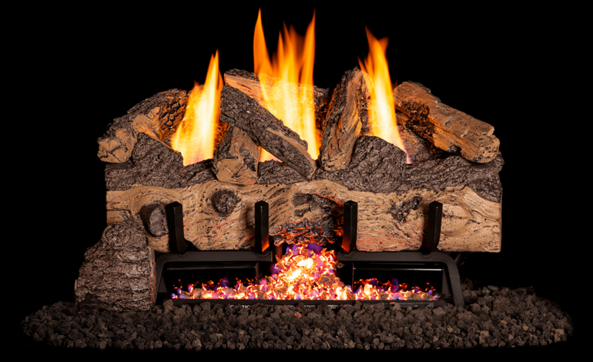 Real Fyre Charred Gnarled Split G10 Series 16/18" Vent-Free Gas Log Set