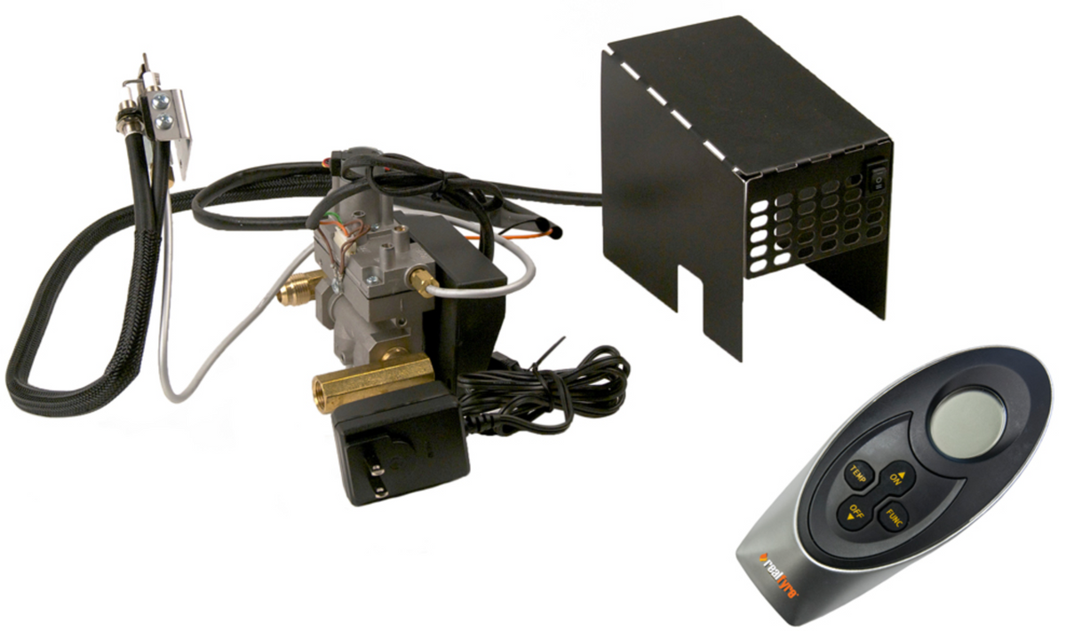Real Fyre 110 Volt Electronic Valve Kit, Non-standing Pilot System with Variable Flame Height Control - EPK-2V-TR
