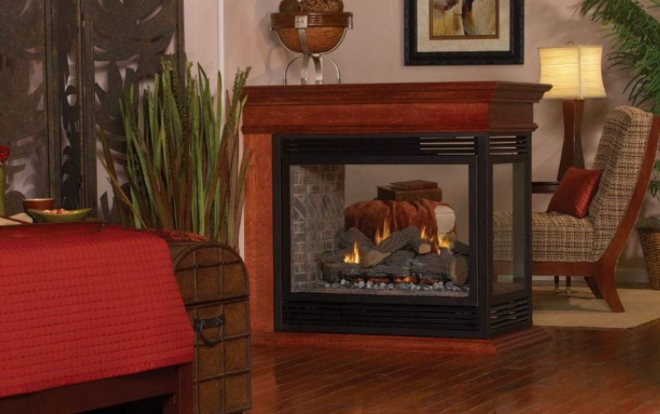 Empire WMH Vail 36" Premium Vent-Free Peninsula Gas Fireplace - VFP36PP32EN