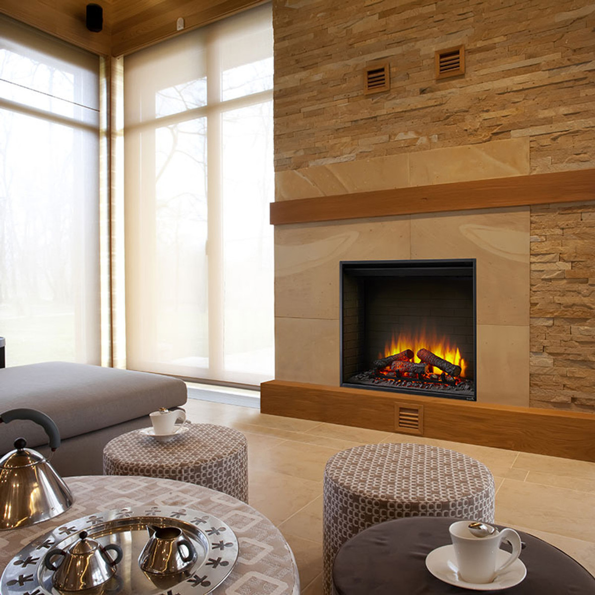 SimpliFire 36" Built-In Electric Fireplace - SF-BI36-EB