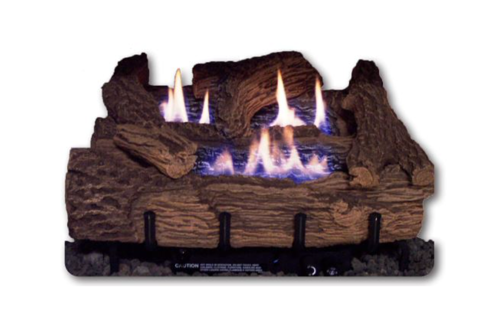 EverWarm Palmetto Oak Series 18" Vent-Free Gas Log Set - EWPO18R