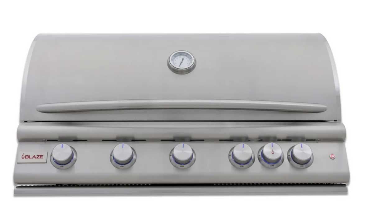 Blaze LTE+ 40" 5-Burner Built-In Gas Grill with Rear Burner and Lighting System - BLZ-5LTE3