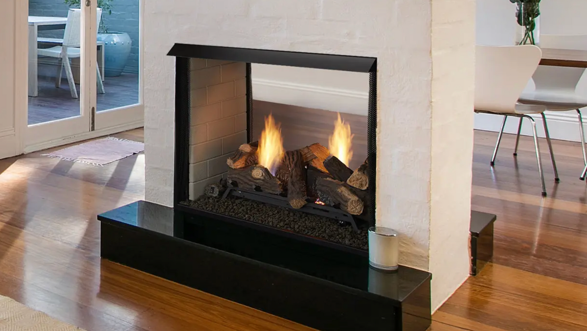 Monessen Lo-Rider Designer 36" See-Through Clean Face Vent Free Firebox - LSTF36-B