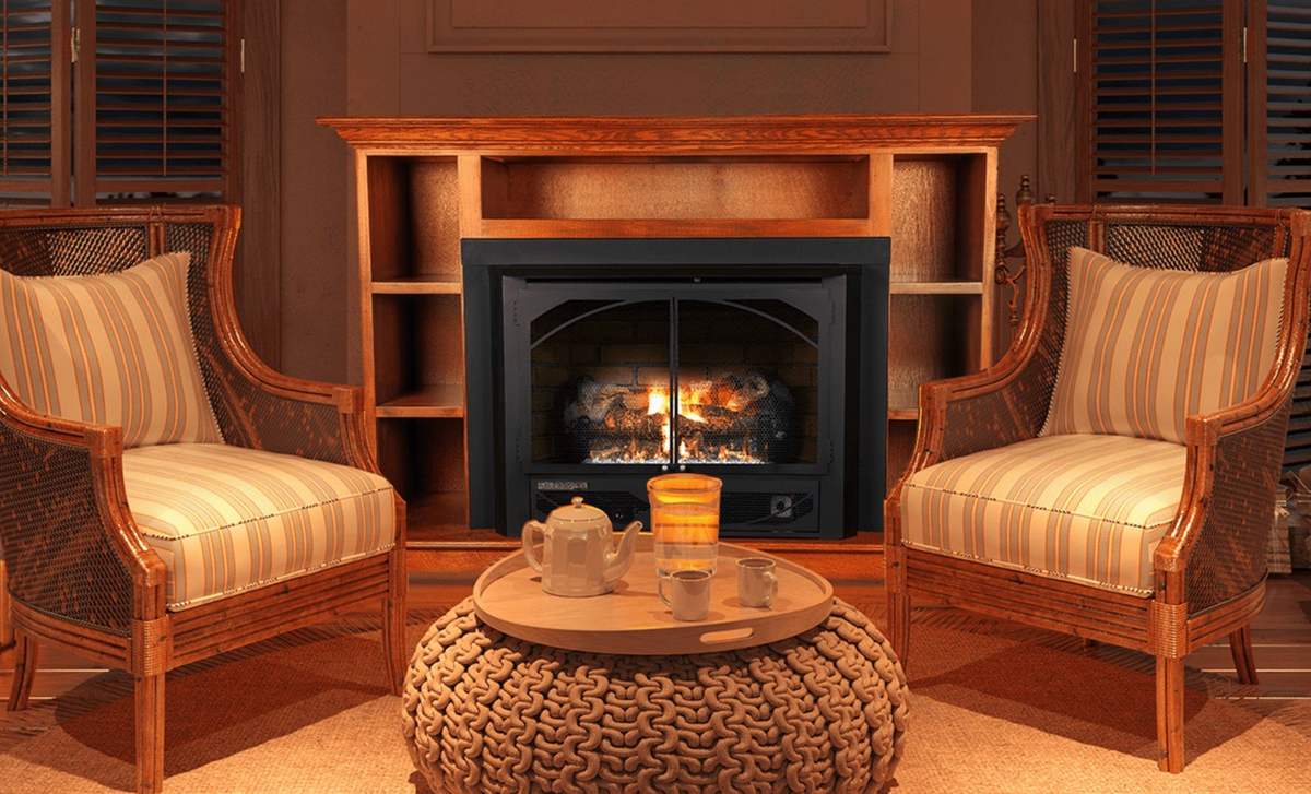 Buck Stove Model 384 Vent Free Gas Insert - NV 3844-DOORS