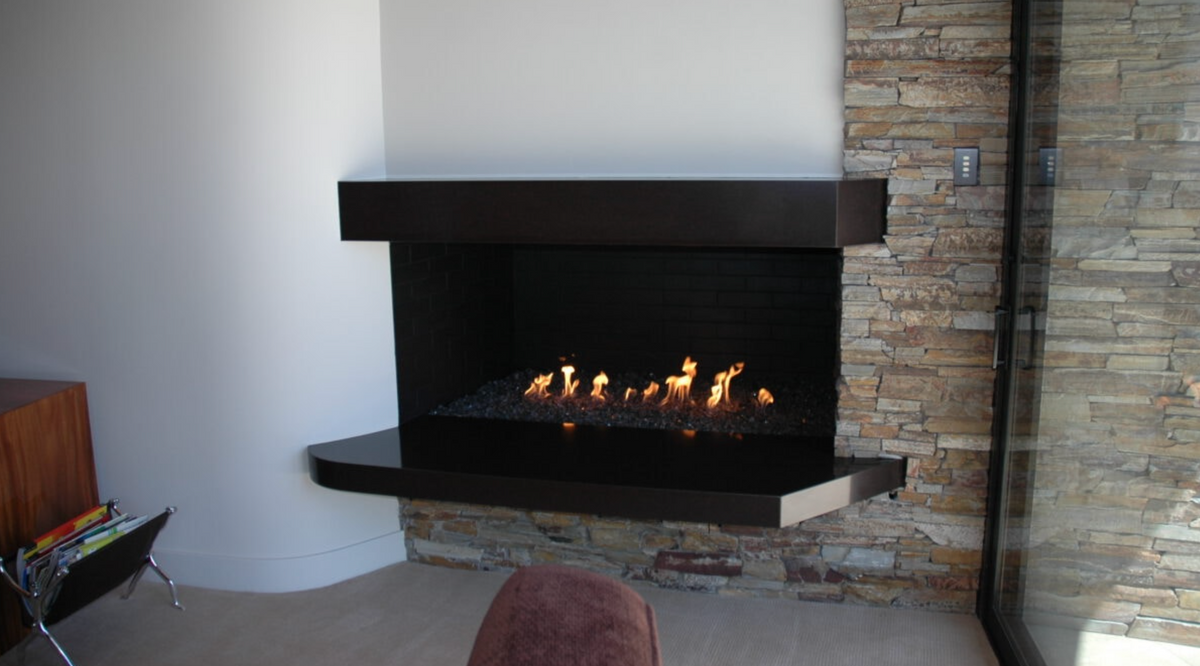 Mason-Lite 24" Linear Vent-Free Masonry Gas Fireplace with Burner Trough- LMFP24-VF