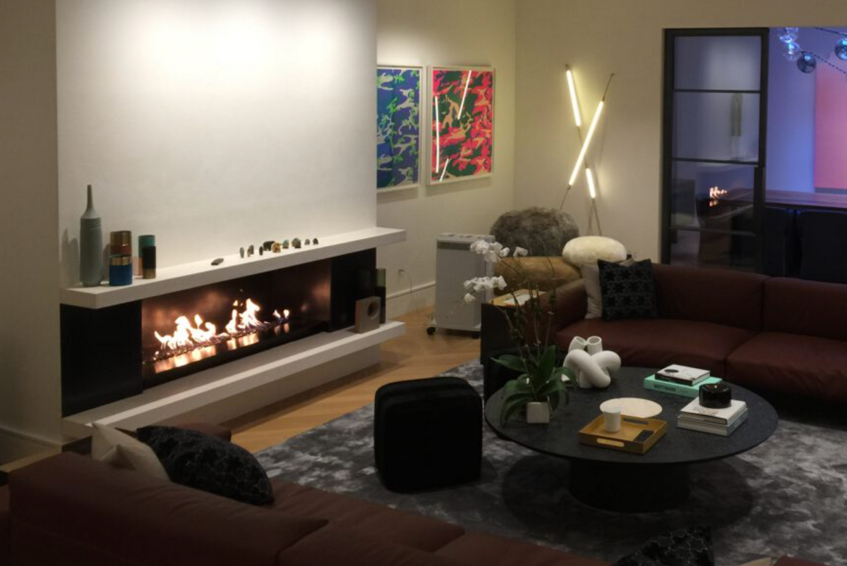 Mason-Lite 60" Linear Vent-Free Masonry Gas Fireplace with Burner Trough- LMFP60-VF