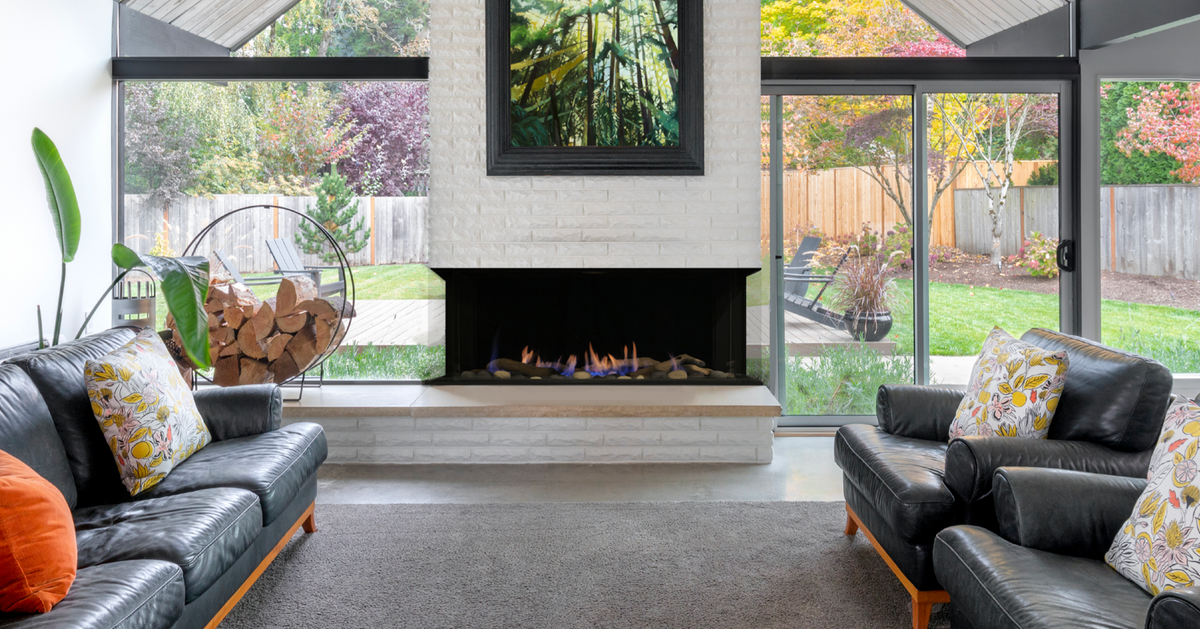 Sierra Flame Toscana Series 48" 3-Sided Peninsula Gas Fireplace - TOSCANA-48