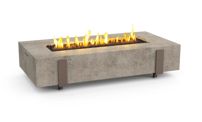 American Fyre Designs Iron Saddle Long Chat Height Firetable - 588-xx-11-M8xC