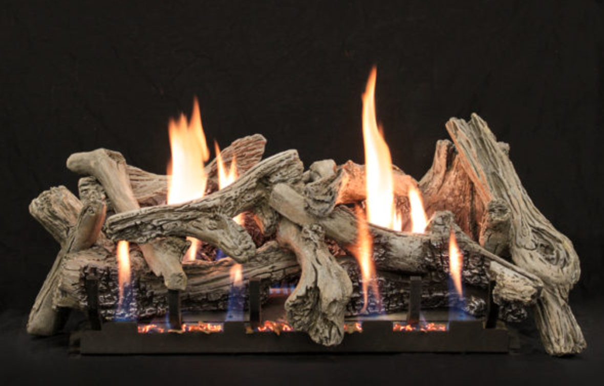 Empire WMH Driftwood Burncrete 18" 8-Piece Log Set - LS18CD