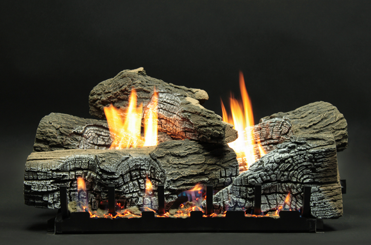 Empire WMH Stacked Wildwood 18" 5-Piece Refractory Log Set - LS18WRR