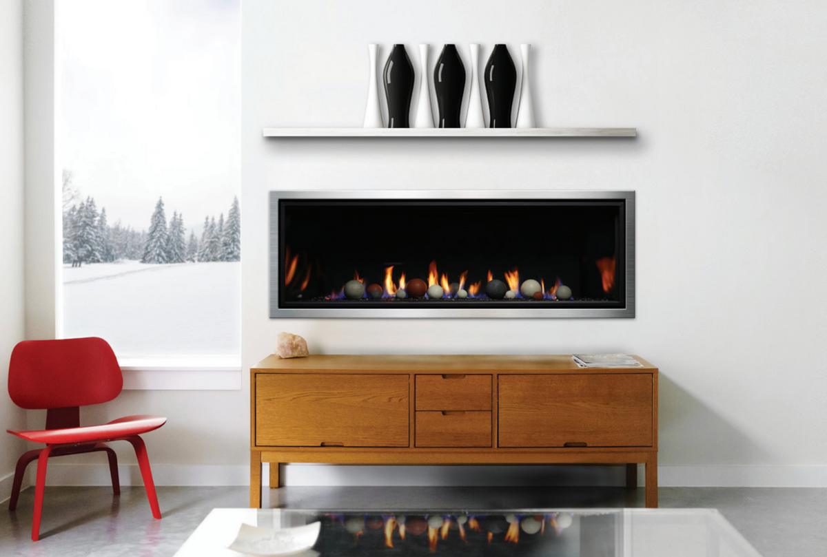 Kingsman ZCVRB 60" Linear Zero Clearance Direct Vent Gas Fireplace - ZCVRB60N