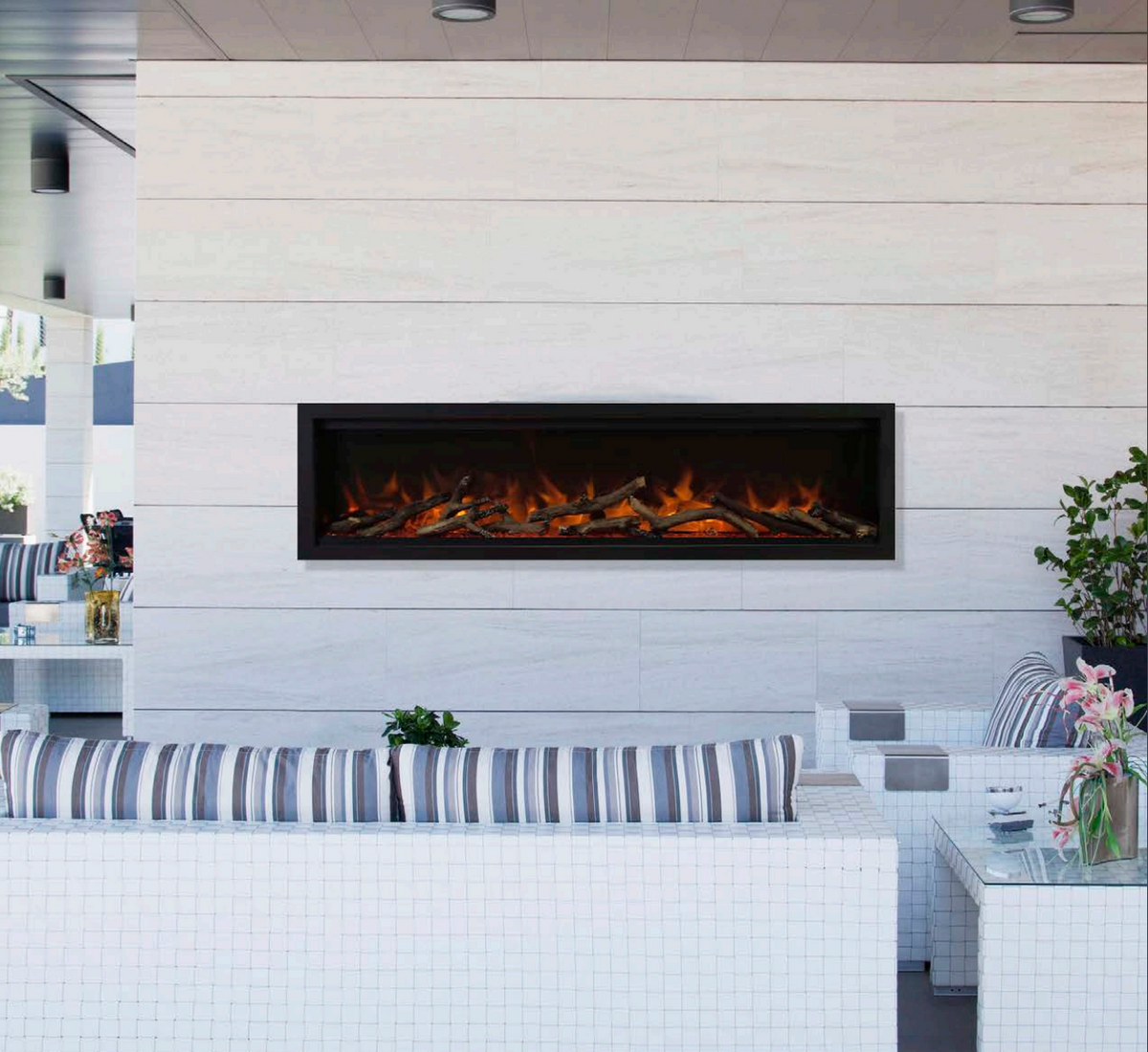 Amantii Symmetry Lumina 50" Smart Linear Built-In Electric Fireplace - SYM-50-LUMINA