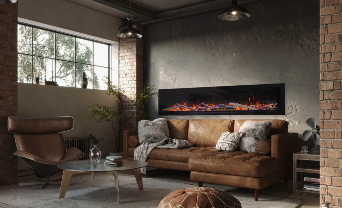 Amantii Symmetry Lumina 100" Smart Clean Face Built-In Electric Fireplace - SYM-100-LUMINA