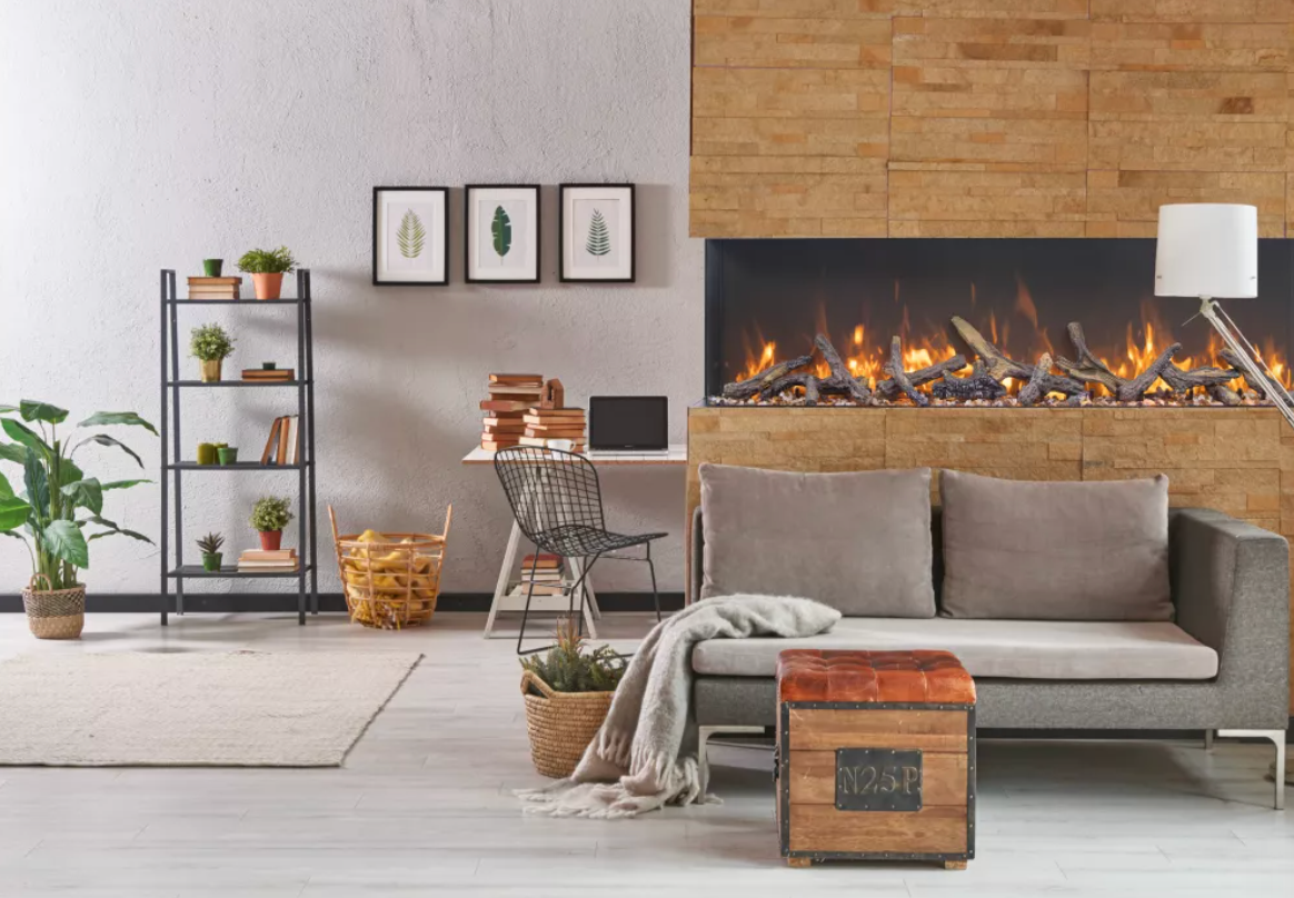 Amantii Tru View XL Extra Tall 72" Smart 3- Sided Built-In Electric Fireplace - 72-TRV-XT-XL