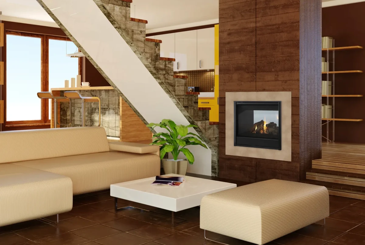 Majestic 36" See-Through Direct Vent Gas Fireplace with Intellifire Touch Technology