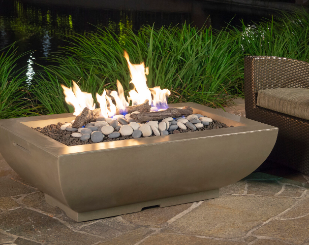 American Fyre Designs Bordeaux Rectangle Fire Pit Bowl - 435-xx-11-M4xC