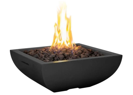 American Fyre Designs Bordeaux Petite Square Fire Pit Bowl - 431-xx-11-M6xC