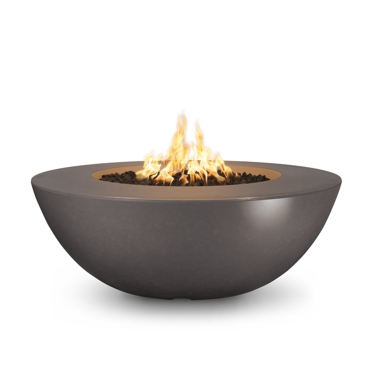 The Outdoor Plus Sedona 48" Wide Ledge Round Fire Pit, GFRC Concrete - OPT-SEDWL48