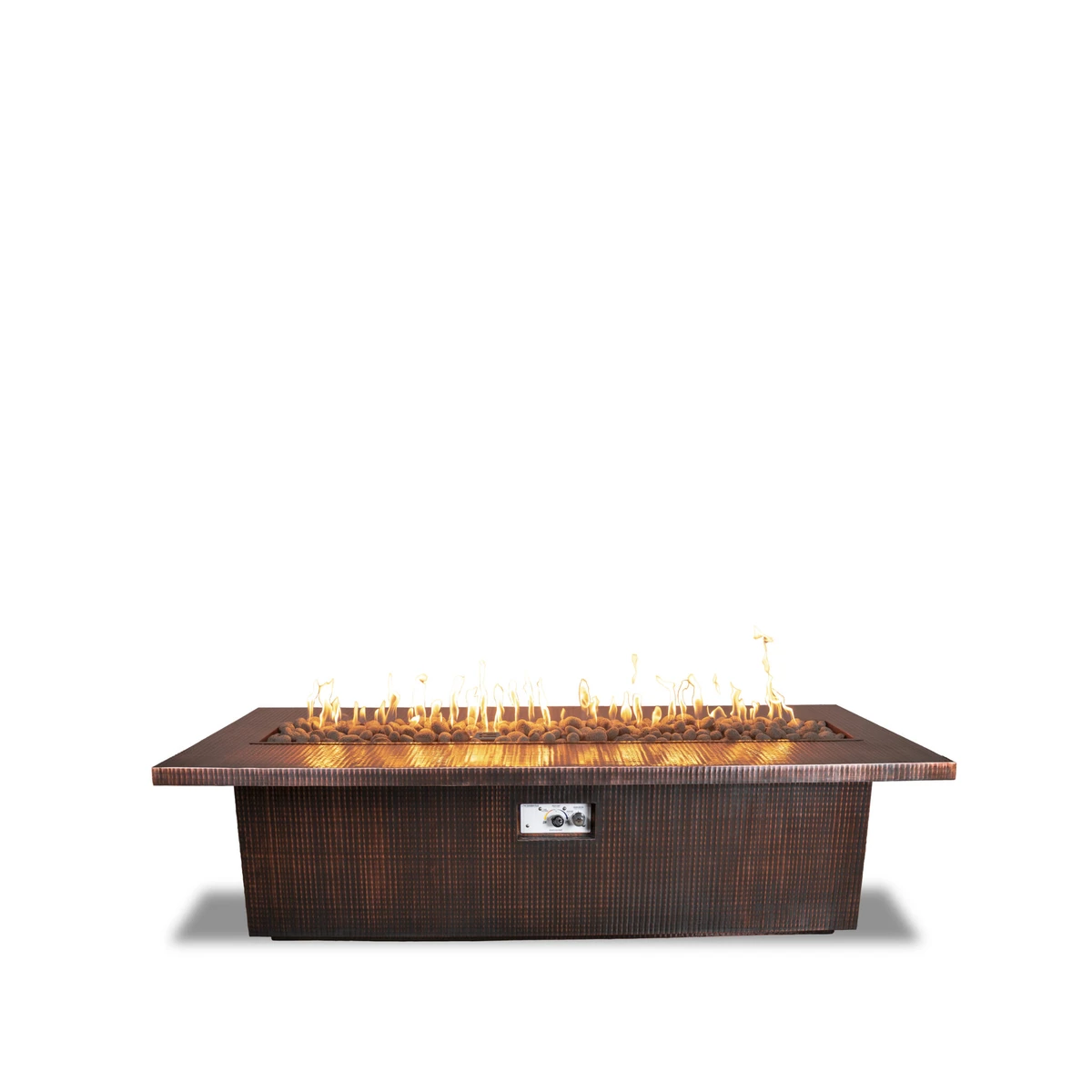 The Outdoor Plus Fremont 48” Fire Table, Metal Collection, 15” Tall - OPT-FRMCPR4815
