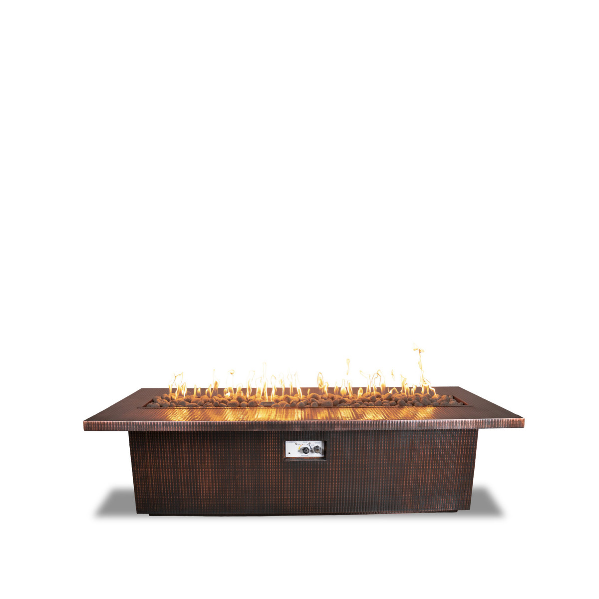 The Outdoor Plus Fremont 48” Fire Table, Metal Collection, 24” Tall - OPT-FRMCPR4824