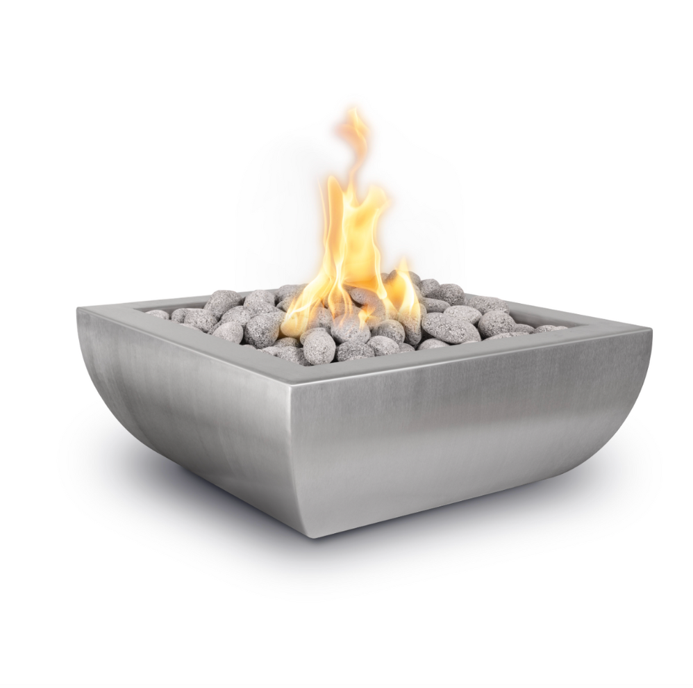 The Outdoor Plus Avalon 30" Square Fire Bowl, Metal Collection - OPT-30AVCPF
