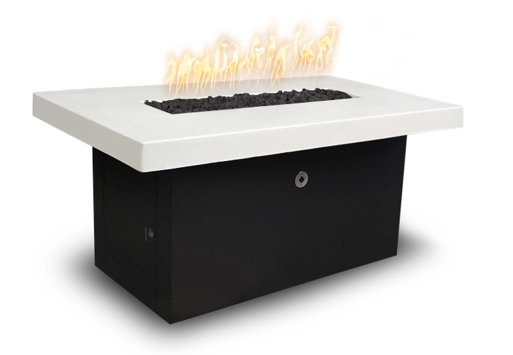 The Outdoor Plus Alberta 60" Fire Pit, Black and White Collection - OPT-ALBPC60-BWC