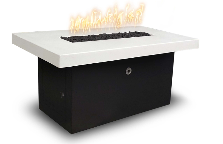 The Outdoor Plus Alberta 72" Fire Pit, Black and White Collection - OPT-ALBPC72-BWC