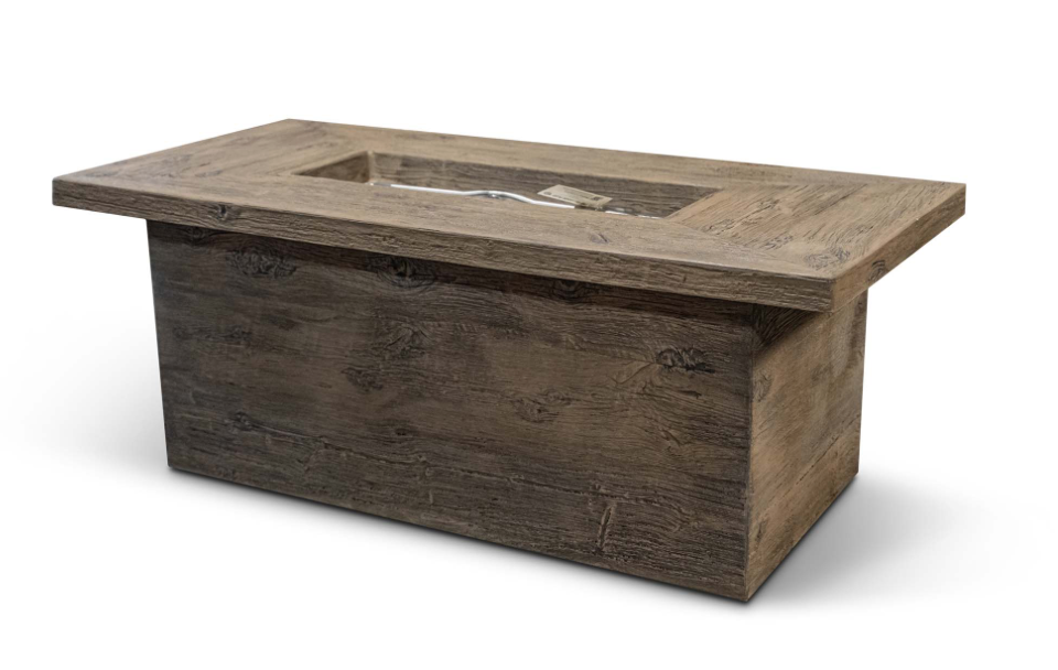 The Outdoor Plus The Grove 60" Wood Grain Fire Table - OPT-GRVWG60