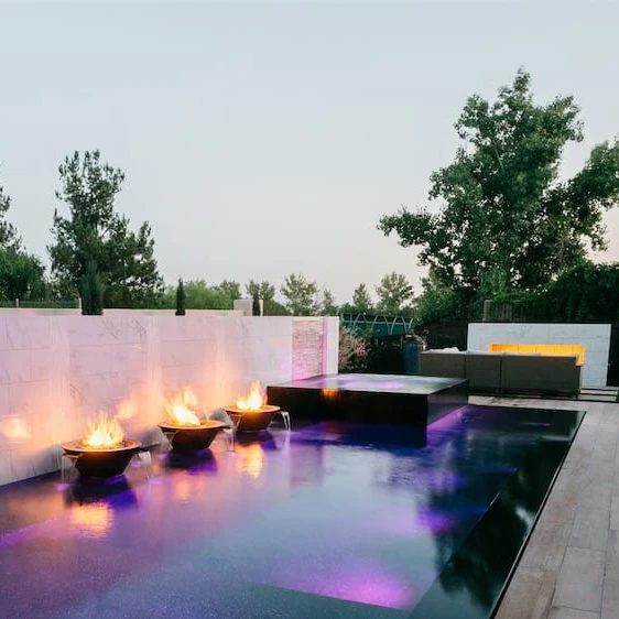 The Outdoor Plus Cazo 36"  4- Way Spill Fire & Water Bowl, Hammered Copper - OPT-4W36