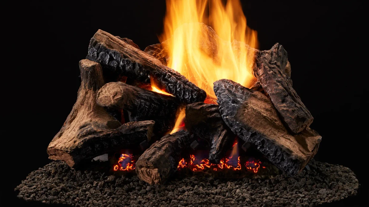 Majestic Duzy 5 30" 6-Piece Ceramic Fiber Vented Gas Log Set - DUZY5LS-30