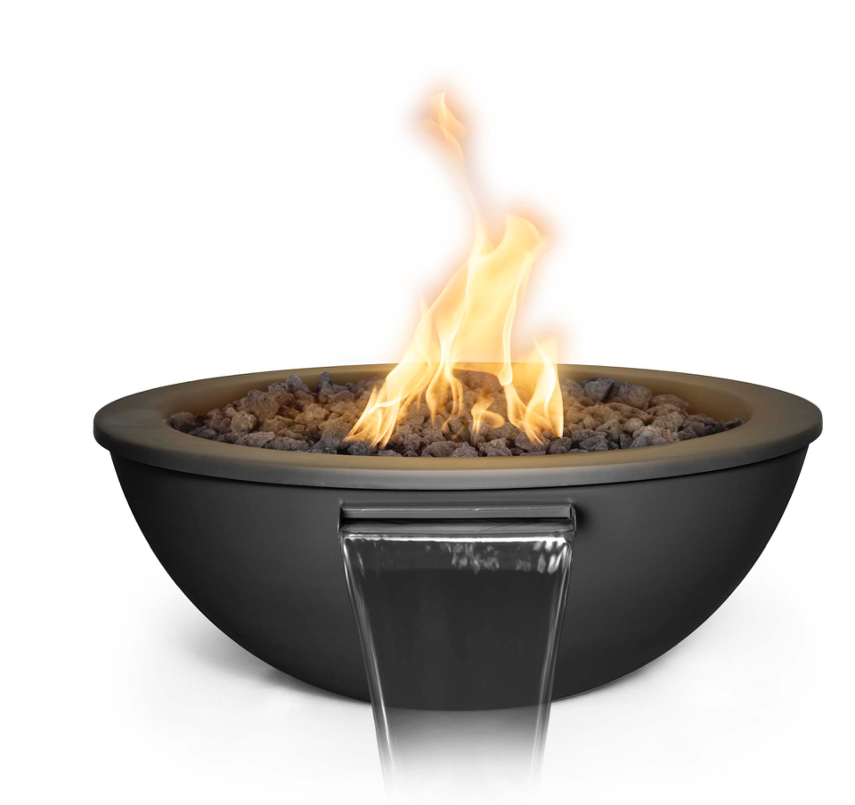 The Outdoor Plus Sedona 27" Fire & Water Bowl, Powder Coated - OPT-27RPCFW