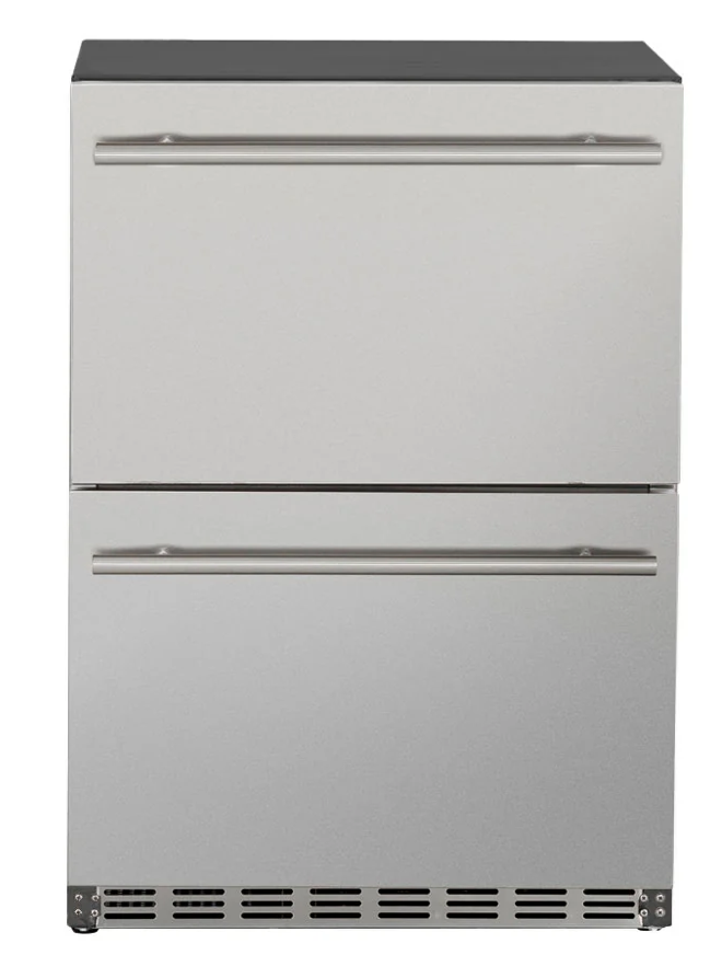 Summerset 24" Outdoor Rated Double Drawer Refrigerator - RFR-24DR2-A