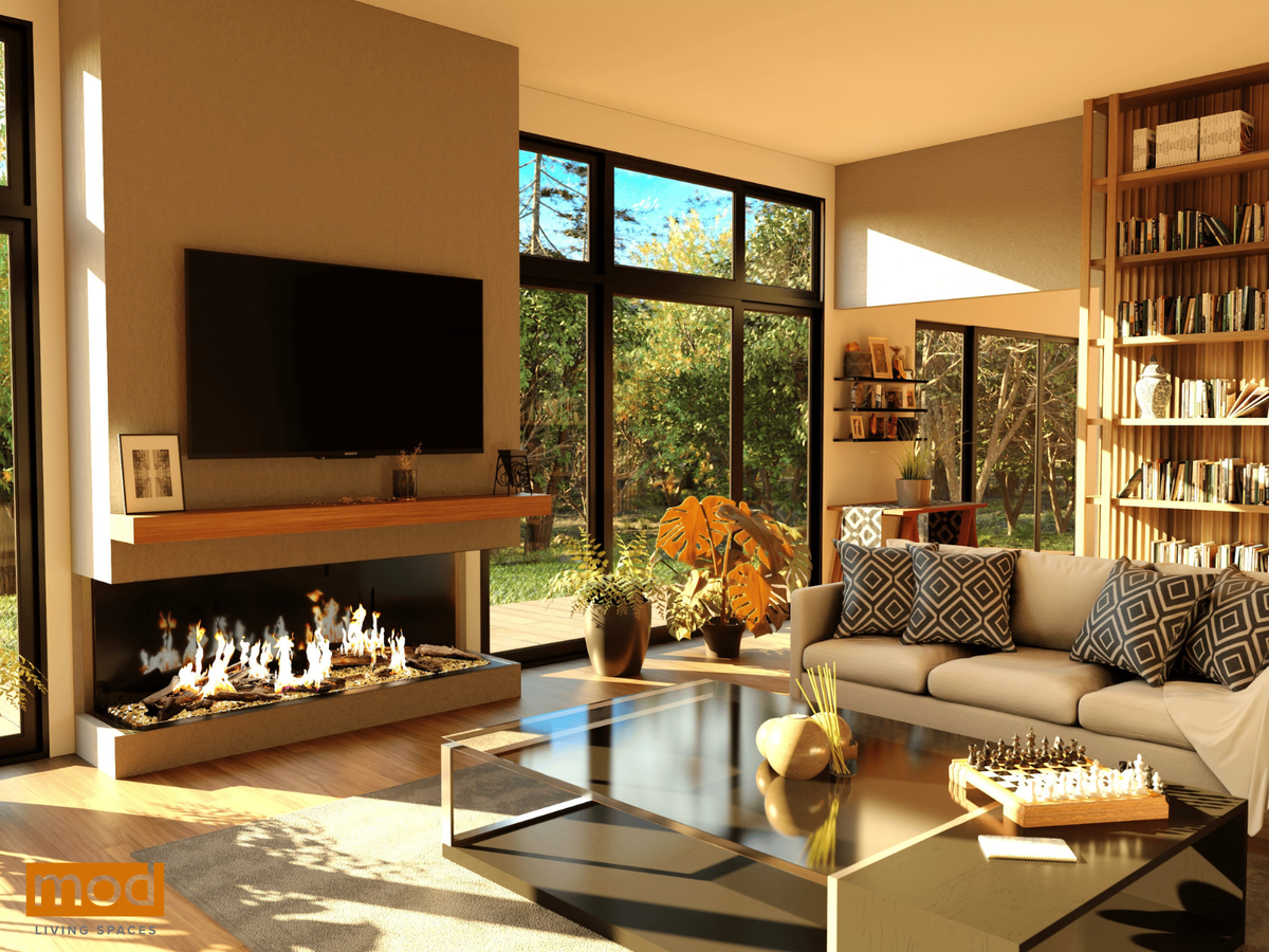 Summit Linear 60" Luxury Open-Hearth Multi-Configuration Gas Fireplace