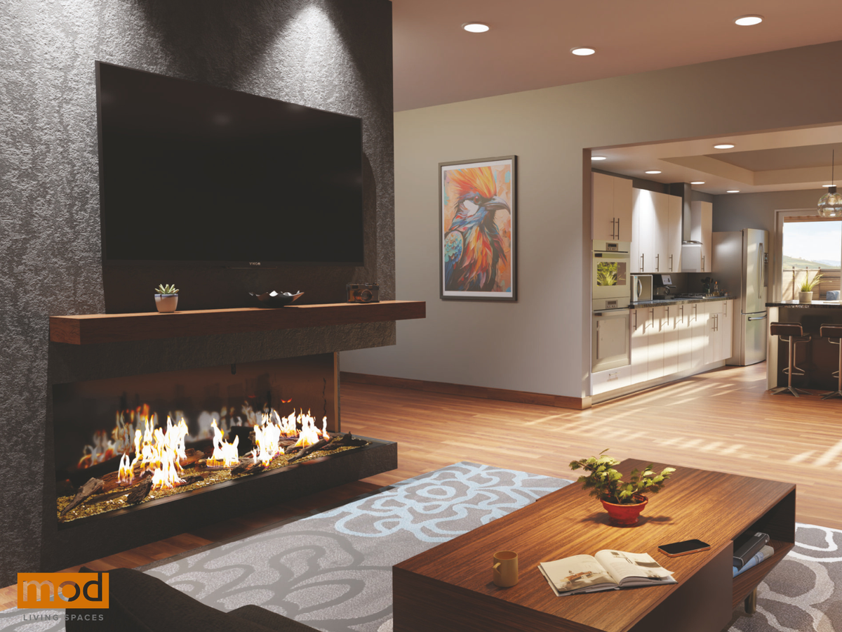 Summit Linear 72" Luxury Open-Hearth Multi-Configuration Gas Fireplace