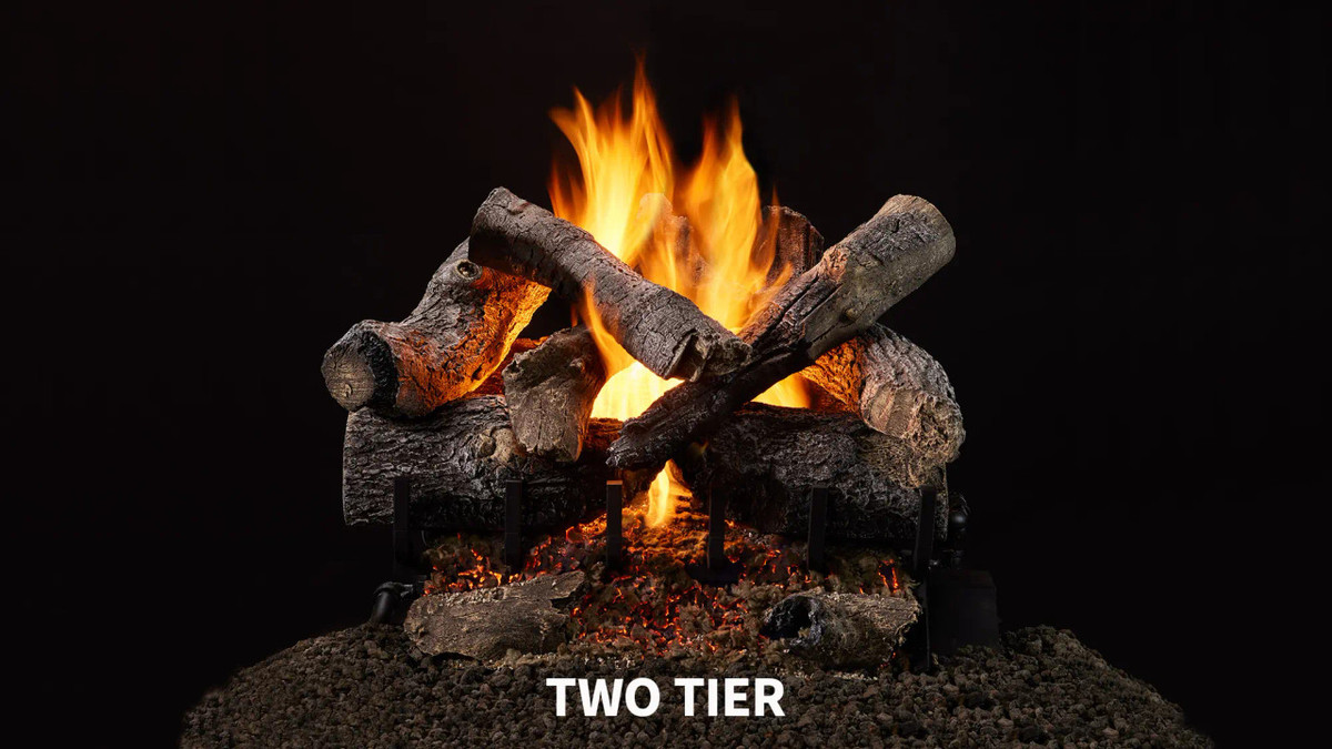 Majestic Grand Oaks 30" 2-Tier Outdoor Vented Gas Log Set- OD-2TR-GO30