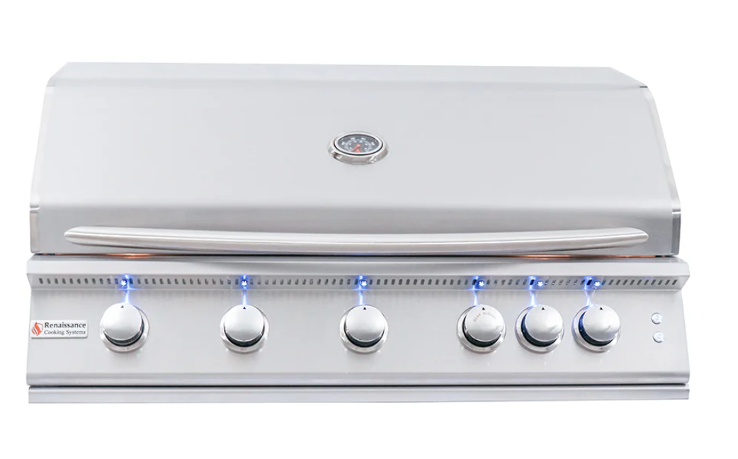 Renaissance Cooking Systems Premier 40" Built-In Gas Grill w/ LED Lights - RJC40AL