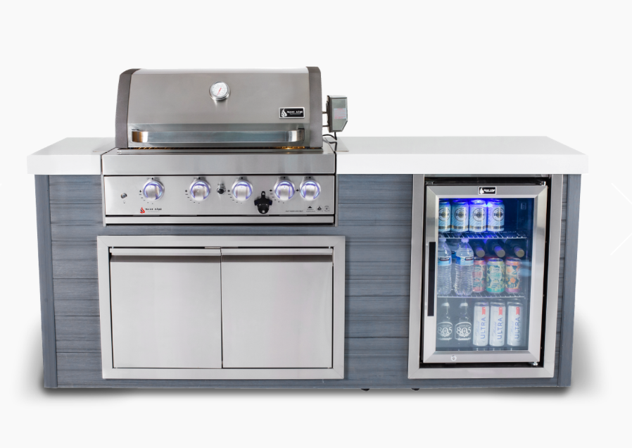 Mont Alpi 4-Burner Artwood Island in Stainless Steel  - MA400-AW