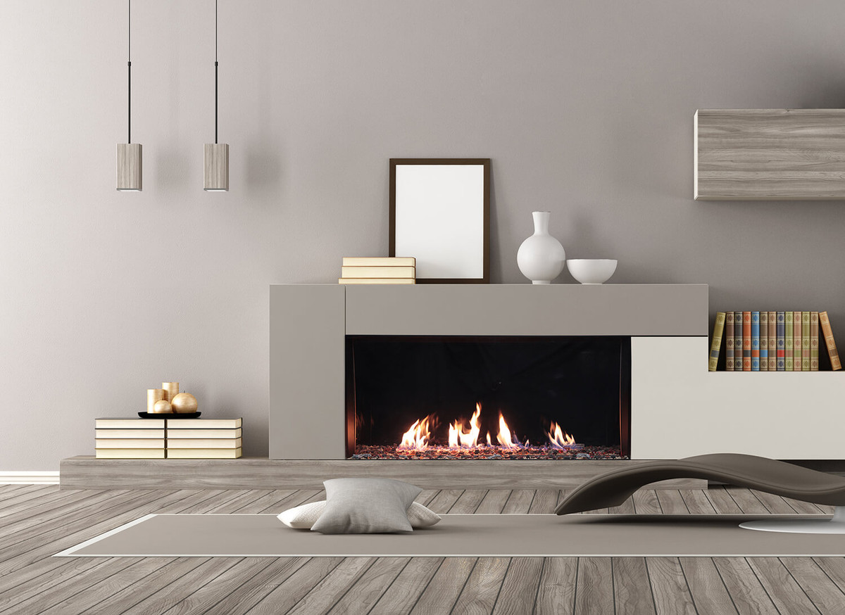 Plaza Luxury 55" Glass Barrier Single-Sided Linear Fireplace - DVLXG55BP90N
