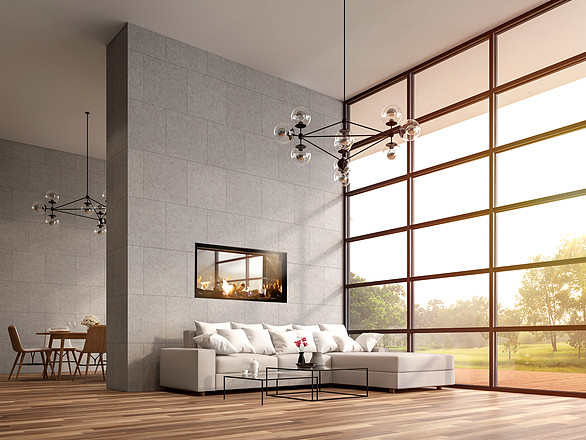 Plaza Luxury 75" Glass Barrier Double-Sided Linear Gas Fireplace - DVLXG75SP90N