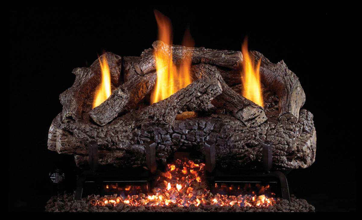 Real Fyre Charred Frontier Oak 24" G10 Series Vent-Free Gas Log Set - CHFR-24