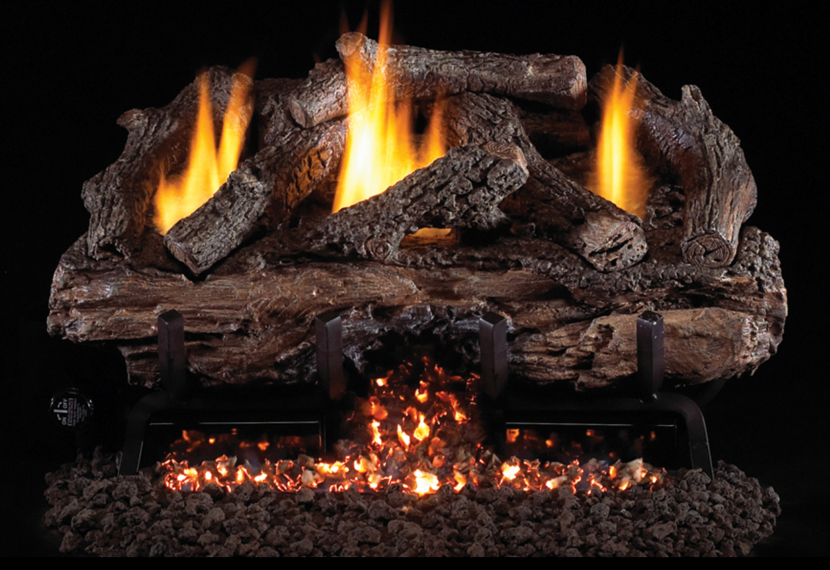 Real Fyre Charred Aged Split 16/18" Outdoor G10 Series Vent-Free Gas Log Set - CHAS-16/18-OD