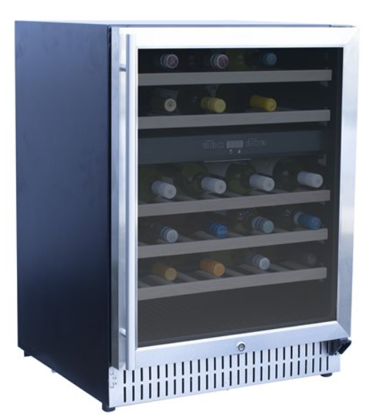 True Flame 24" Outdoor Rated Dual Zone Wine Cooler - AMD-RFR-24WD