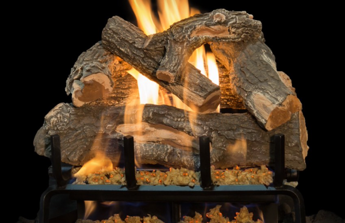Grand Canyon 3-Burner Series 18" Arizona Weathered Oak Vented Gas Log Set - AWO18LOGS