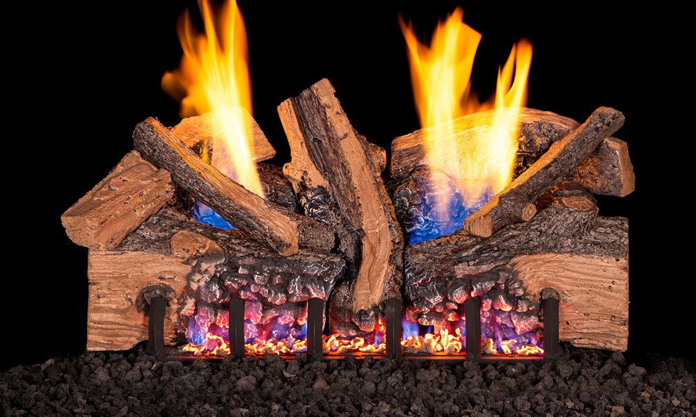 Real Fyre Foothill Split Oak 24" Outdoor Vent-Free Gas Log Set - FTSO-24-OD