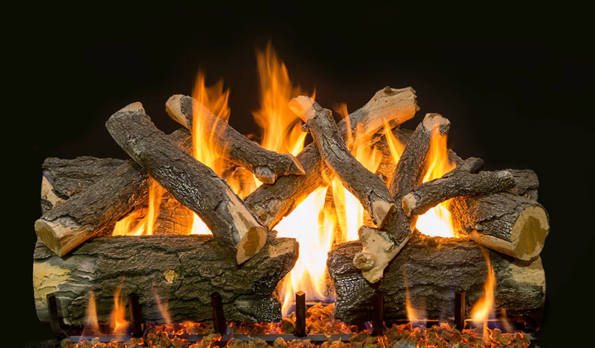 Grand Canyon Outdoor Series 36" Arizona Weathered Oak Charred Vented Gas Log Set - AWOC36LOGS-OD