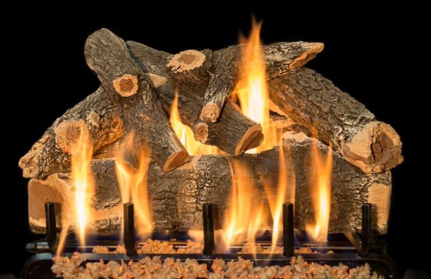 Grand Canyon Arizona Weathered Oak 24" See-Through 2-Burner Vented Gas Log Set - AWOST24LOGS